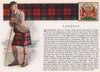 Lindsay. Scotland Scottish clans tartans arms 1957 old vintage print picture