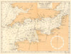 English Channel sea coast chart. Soundings. ADMIRALTY 1943 old vintage map