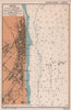 Deal town plan & sea coast chart. Kent. ADMIRALTY 1943 old vintage map