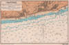 Hastings & St. Leonards town plan & sea coast chart. Sussex. ADMIRALTY 1943 map