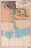 Littlehampton town plan & sea coast chart. Sussex. ADMIRALTY 1943 old map