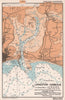Langstone Harbour, Hayling Island Portsmouth sea coast chart. ADMIRALTY 1944 map