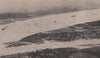 Southampton Water and Hamble River, Hampshire 1943 old vintage print picture