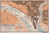Southampton Docks town plan & sea coast chart. Hampshire. ADMIRALTY 1943 map