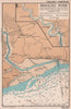 Beaulieu River & Exbury sea coast chart. Hampshire. ADMIRALTY 1943 old map