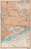 Beaulieu River & Exbury sea coast chart. Hampshire. ADMIRALTY 1943 old map