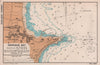 Swanage Bay town plan & sea coast chart. Dorset. ADMIRALTY 1943 old map