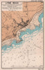 Lyme Regis sea coast chart. Dorset. ADMIRALTY 1943 old vintage map plan