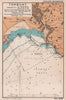 Torquay town plan & sea coast chart. Devon. ADMIRALTY 1943 old vintage map