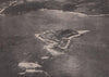 Looe Island, called St. George's Island on the maps, Cornwall 1943 old print