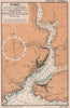 Fowey, Polruan & Bodinnick sea coast chart. Cornwall. ADMIRALTY 1943 old map