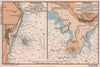 Mousehole & Marazion town plans & sea coast charts. Cornwall. ADMIRALTY 1943 map