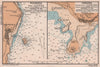 Mousehole & Marazion town plans & sea coast charts. Cornwall. ADMIRALTY 1943 map