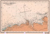 Lannion - L'Abervrac'h sea coast chart. Finistère. ADMIRALTY 1943 old map