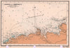 Lannion - L'Abervrac'h sea coast chart. Finistère. ADMIRALTY 1943 old map