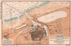 Calais town plan & sea coast chart. D-Day planning map. ADMIRALTY 1943 old