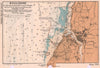Boulogne town plan & sea coast chart. D-Day planning map. ADMIRALTY 1943
