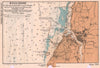 Boulogne town plan & sea coast chart. D-Day planning map. ADMIRALTY 1943