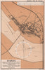 Étaples town plan & sea coast chart. D-Day planning map. ADMIRALTY 1943