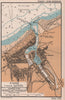 Dieppe town plan & sea coast chart. D-Day planning map. ADMIRALTY 1943 old