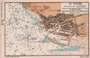 Le Havre town plan & sea coast chart. D-Day planning map. ADMIRALTY 1943