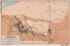 Honfleur town plan & sea coast chart. D-Day planning map. ADMIRALTY 1943