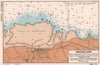 Grandcamp. Maisy town plan & sea coast chart. D-Day planning map. ADMIRALTY 1944