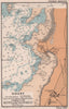 Goury sea coast chart. D-Day planning map. Manche. ADMIRALTY 1943 old