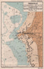 Granville sea coast chart. D-Day planning map. Manche. ADMIRALTY 1943 old