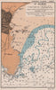 St Aubin, Jersey sea coast chart D-Day planning map. ADMIRALTY 1943 old