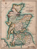 Road map of Scotland. SAYER / ARMSTRONG 1787 old antique plan chart