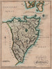 County of Caithness. Caithness. SAYER / ARMSTRONG 1787 old antique map chart