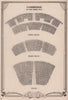 Cambridge Theatre, Covent Garden, London. Vintage seating plan 1955 old print