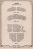 Garrick Theatre, Charing Cross Road, London. Vintage seating plan 1955 print