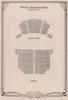 Kings Theatre, Hammersmith Road, London. Vintage seating plan 1955 old print