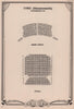 Lyric Theatre, Hammersmith, London. Vintage seating plan 1955 old print