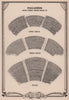 Palladium Theatre, Oxford Circus, London. Vintage seating plan 1955 old print