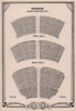 Phoenix Theatre, Charing Cross Road, London. Vintage seating plan 1955 print