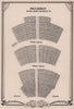 Piccadilly Theatre, Denman St, Picc. Circus, London. Vintage seating plan 1955