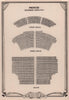 Princes (Shaftesbury) Theatre, Shaftesbury Avenue. Vintage seating plan 1955