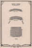 Royal Court Theatre, Sloane Square, London. Vintage seating plan 1955 print
