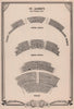 St. James's Theatre, King Street, London. Vintage seating plan 1955 old print