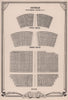 Saville Theatre, Shaftesbury Ave Odeon Covent Garden. Vintage seating plan 1955