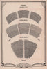 Stoll (now Peacock) Theatre, Kingsway, London. Vintage seating plan 1955 print