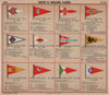 YACHT & SAILING CLUB FLAGS L-M Lubeck Lytham Maas Malmo Mediterraneo Medway 1914