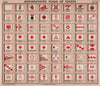YACHT FLAGS. Red & White (1) 1914 old antique vintage print picture
