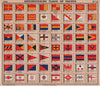 YACHT FLAGS. Red Yellow Blue White 1914 old antique vintage print picture