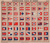 YACHT FLAGS. Red White Blue 1914 old antique vintage print picture