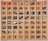 YACHT FLAGS. Yellow & Blue. Yellow & Black. Yellow & Red. White 1914 old print