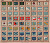 YACHT FLAGS. Turquoise Red Blue Yellow Green 1914 old antique print picture
